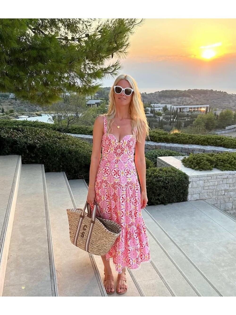 NWT Women’s Borgo De Nor Clio Long Day Dress Palmero Pink Size 10 US UK 14